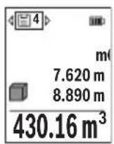 BOSCH GLM 50-27 GC Professional - Visning af hukommelsesværdier - 1
