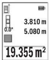 BOSCH GLM 50-27 GC Professional - Вимірювання площі - 1