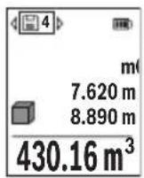 BOSCH GLM 50-27 GC Professional - Affichage des valeurs mémorisées - 1