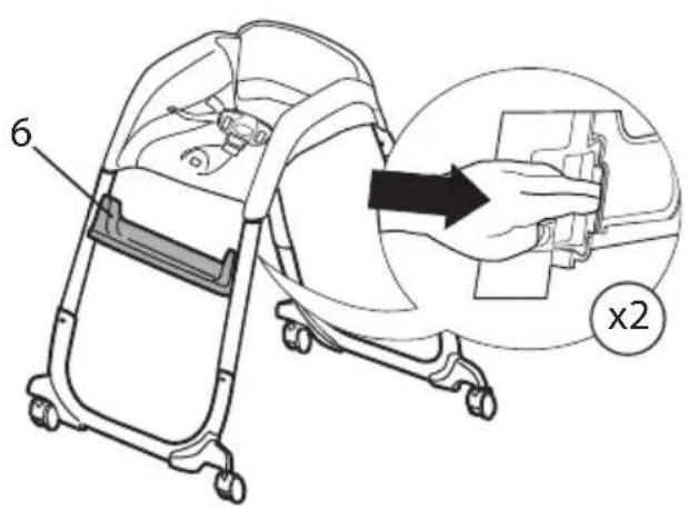 Ingenuity SmartClean Trio Elite - Footrest removal • Eliminación reposapiés Enlèvement des reposepieds - 1