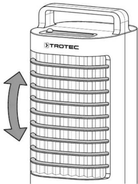 TROTEC PAE 11 B - Réglage des volets de ventilation - 1