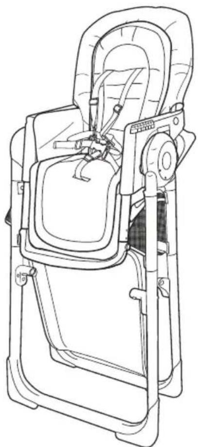 Ingenuity Proper Positioner Create Up - Folding the High Chair • Cómo plegar la trona Pliage de la chaise haute • Zusammenklappen des Hochstuhls Składanie krzesełka do karmienia • Istruzioni per ripiegare il seggiolone • De kinderstoel inklappen - 5
