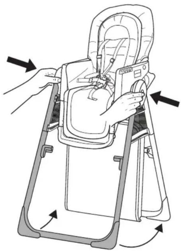 Ingenuity Proper Positioner Create Up - Folding the High Chair • Cómo plegar la trona Pliage de la chaise haute • Zusammenklappen des Hochstuhls Składanie krzesełka do karmienia • Istruzioni per ripiegare il seggiolone • De kinderstoel inklappen - 3