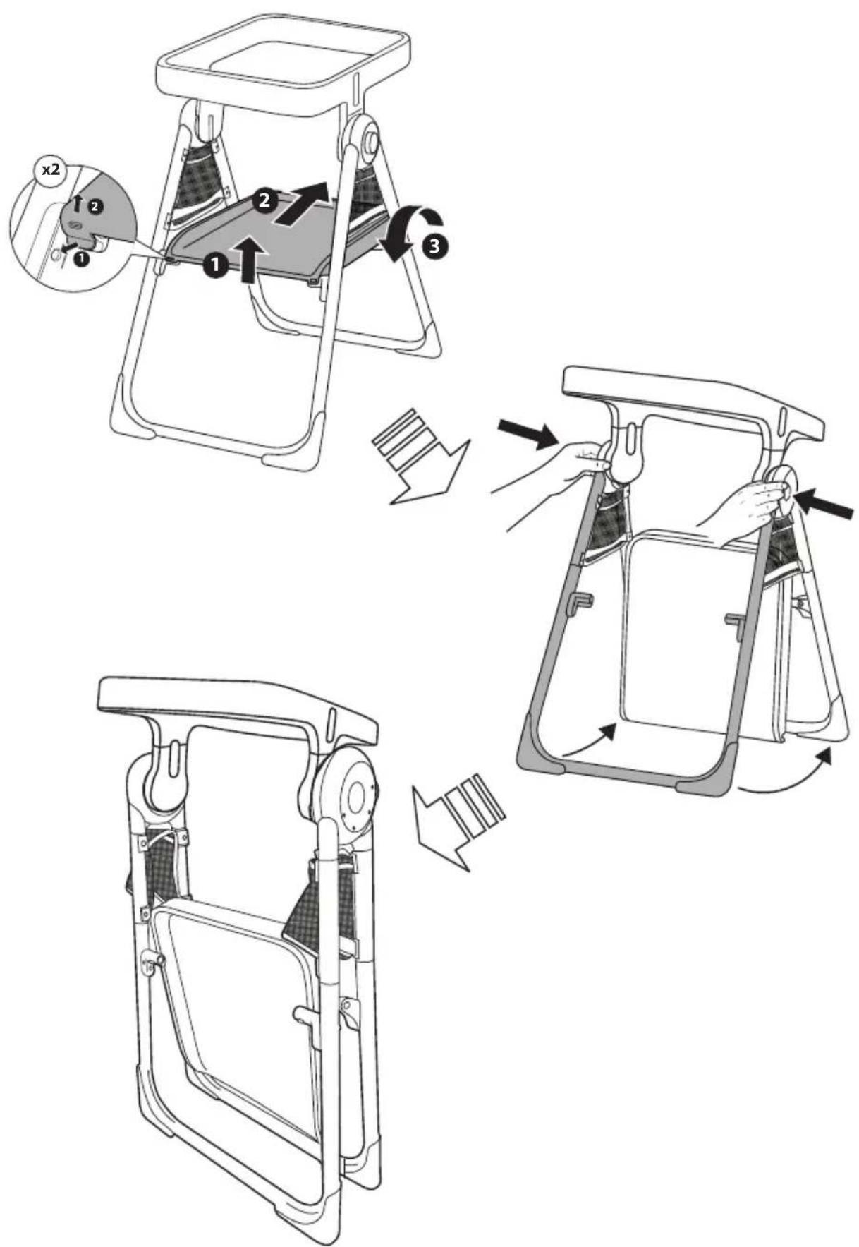 Ingenuity Proper Positioner Create Up - Height adjustment • Ajuste de altura • Ajuster la hauteur • Höhenanpassung Regulacja wysokości • Regolazione altezza • Hoogteverstelling - 2