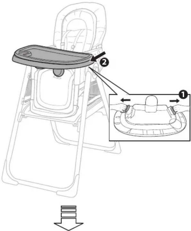 Ingenuity Proper Positioner Create Up - Folding the High Chair • Cómo plegar la trona Pliage de la chaise haute • Zusammenklappen des Hochstuhls Składanie krzesełka do karmienia • Istruzioni per ripiegare il seggiolone • De kinderstoel inklappen - 1