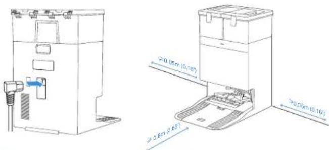 ECOVACS DEEBOT X8 PRO OMNI - Power Cord Connection and Station Placement - 1
