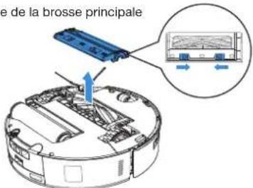 ECOVACS DEEBOT X8 PRO OMNI - ③ Entretien de la brosse principale et de la brosse latérale Nettoyez la brosse principale. - 1