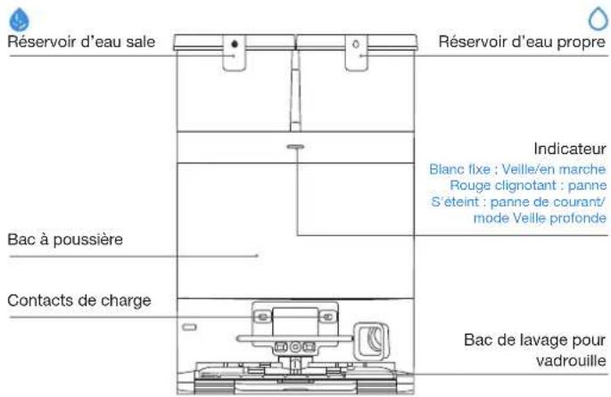ECOVACS DEEBOT X8 PRO OMNI - Vue de face de la station OMNI - 1
