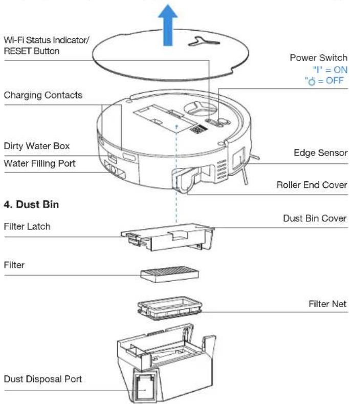 ECOVACS DEEBOT X8 PRO OMNI - Internal View (Under the Cover) - 1