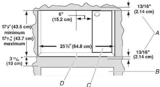 AMANA MTK2230P - Required Cutout Dimensions-2.2 cuft. - 1