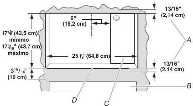 AMANA MTK2230P - Dimensiones de recorte requeridas-2.2 pies cúbicos. - 1