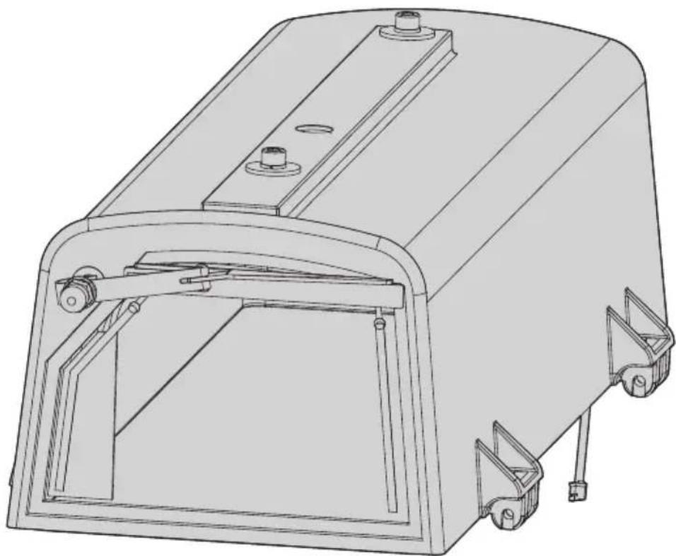 Videotec UPTBVTR - ULISSE2 housing upper part with anti-ice glass and wiper - 1