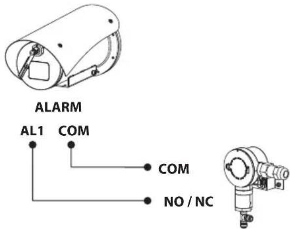 Videotec WASEX - Collegamento del pressostato alla telecamera (MAXIMUS MVX) - 1