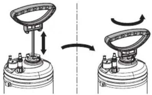 Videotec WASEX - Pressurise the tank using the manual pump - 2