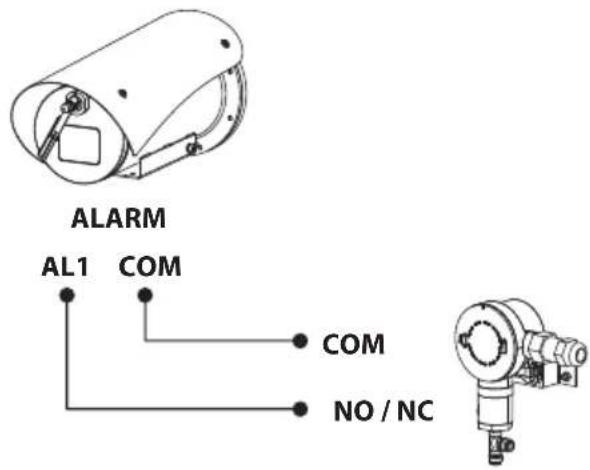 Videotec WASEX - Branchement du pressostat à la caméra (MAXIMUS MVX) - 1