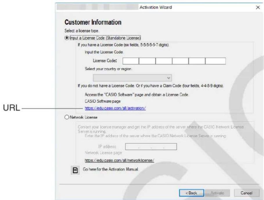 CASIO Activation - Fare cli scu [Next]. - 1