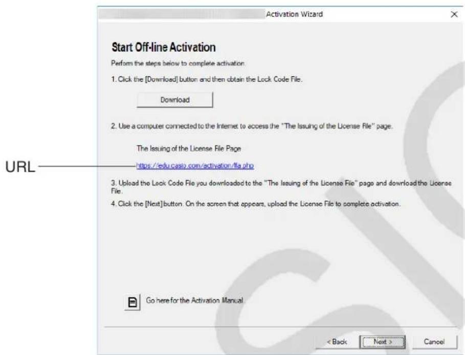 CASIO Activation - - To activate when you have an Internet connection, but cannot access the activation server - 1
