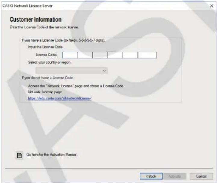 CASIO Activation - Nhap vao [Next]. - 1