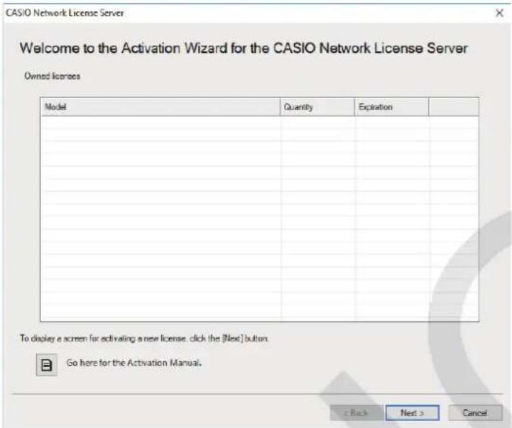 CASIO Activation - Faci cli c a [License registration or status check]. - 1