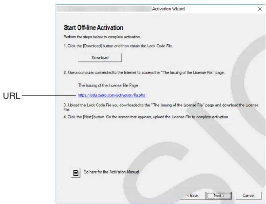 CASIO Activation - - Slik gjør du forå aktivere nár du har Internett-tilkobling, men uten Å få tilgang til aktiveringsserveren - 1
