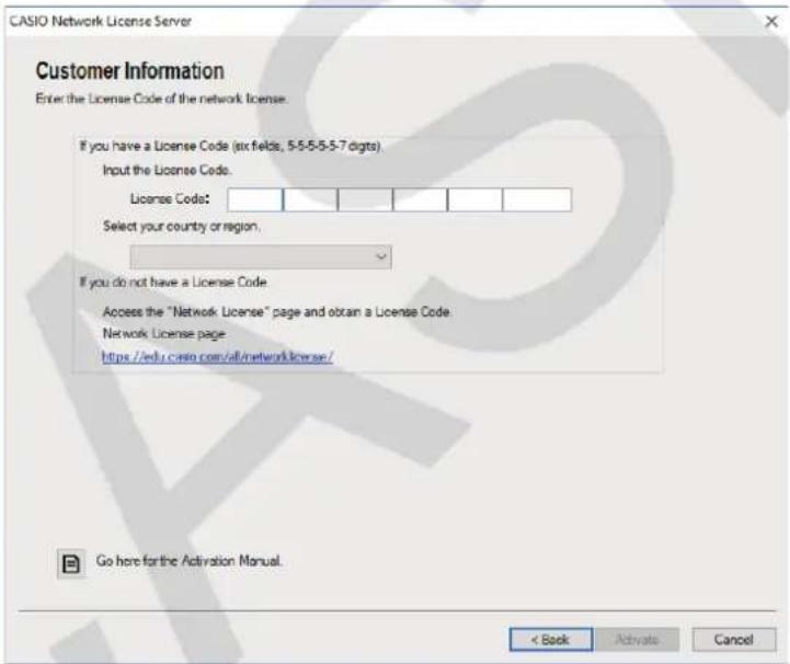 CASIO Activation - Kliknite na [Next]. - 1