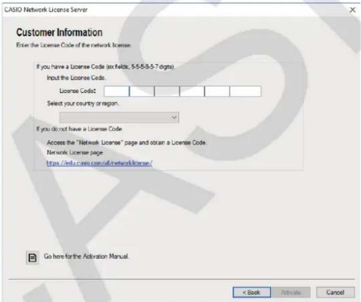 CASIO Activation - Klik op [Next]. - 1