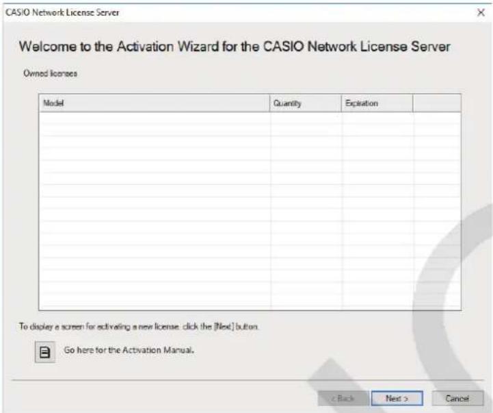 CASIO Activation - Napsauta [License registration or status check]. - 1