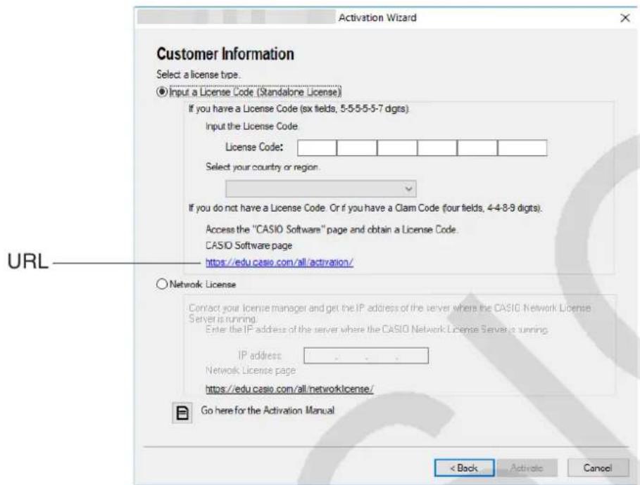 CASIO Activation - Fare cli scu [Next]. - 1