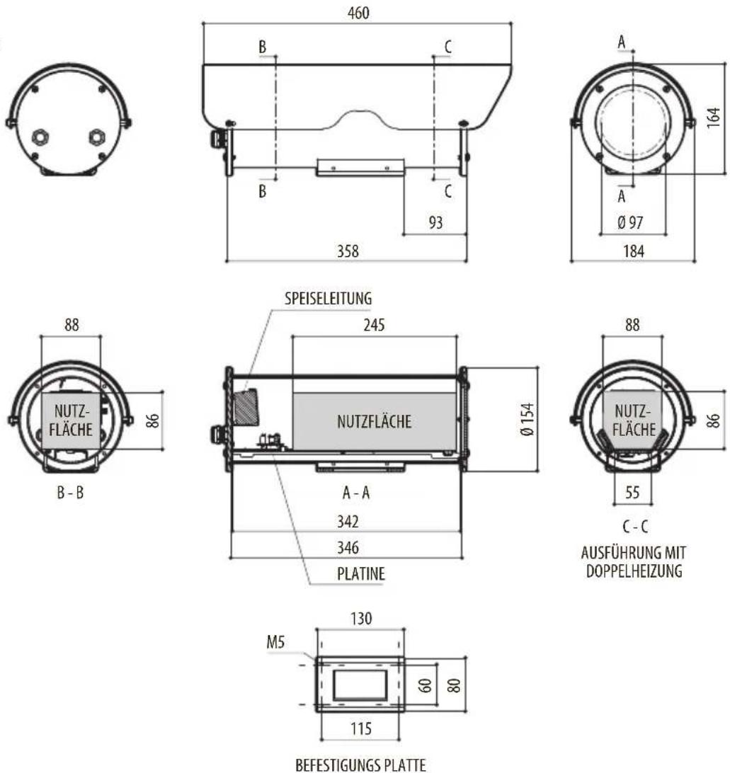 Videotec NXM36 Hi-PoE - Technische Zeichnungen - 2