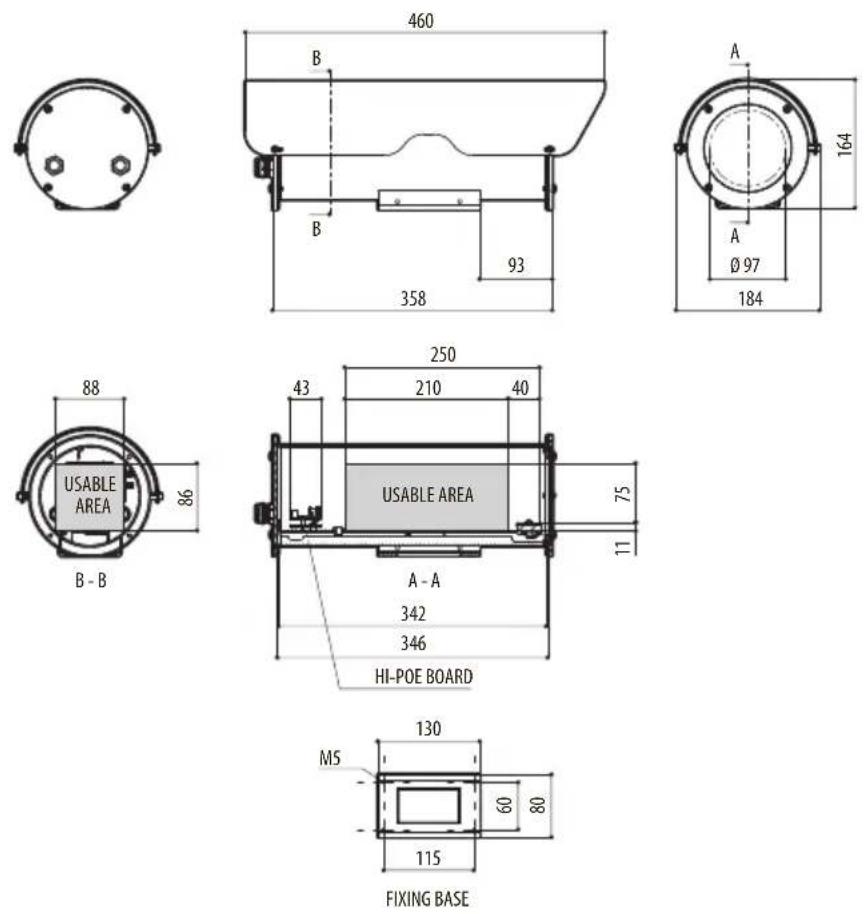 Videotec NXM36 Hi-PoE - Technical drawings - 9