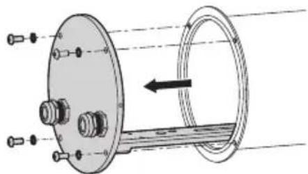 Videotec NXM36 Hi-PoE - Öffnen des Gehäuses - 2