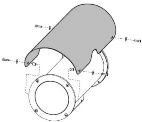 Videotec NXM36 Hi-PoE - Sunshield mounting (according to model) - 1