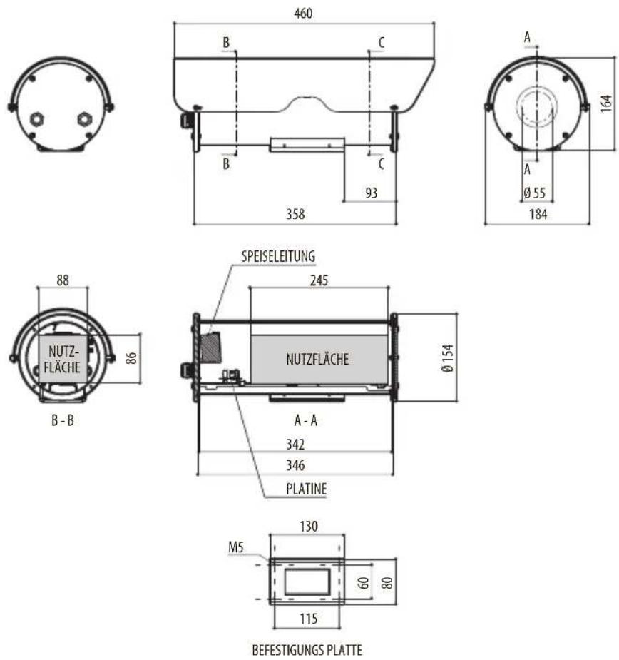 Videotec NXM36 Hi-PoE - Technische Zeichnungen - 4
