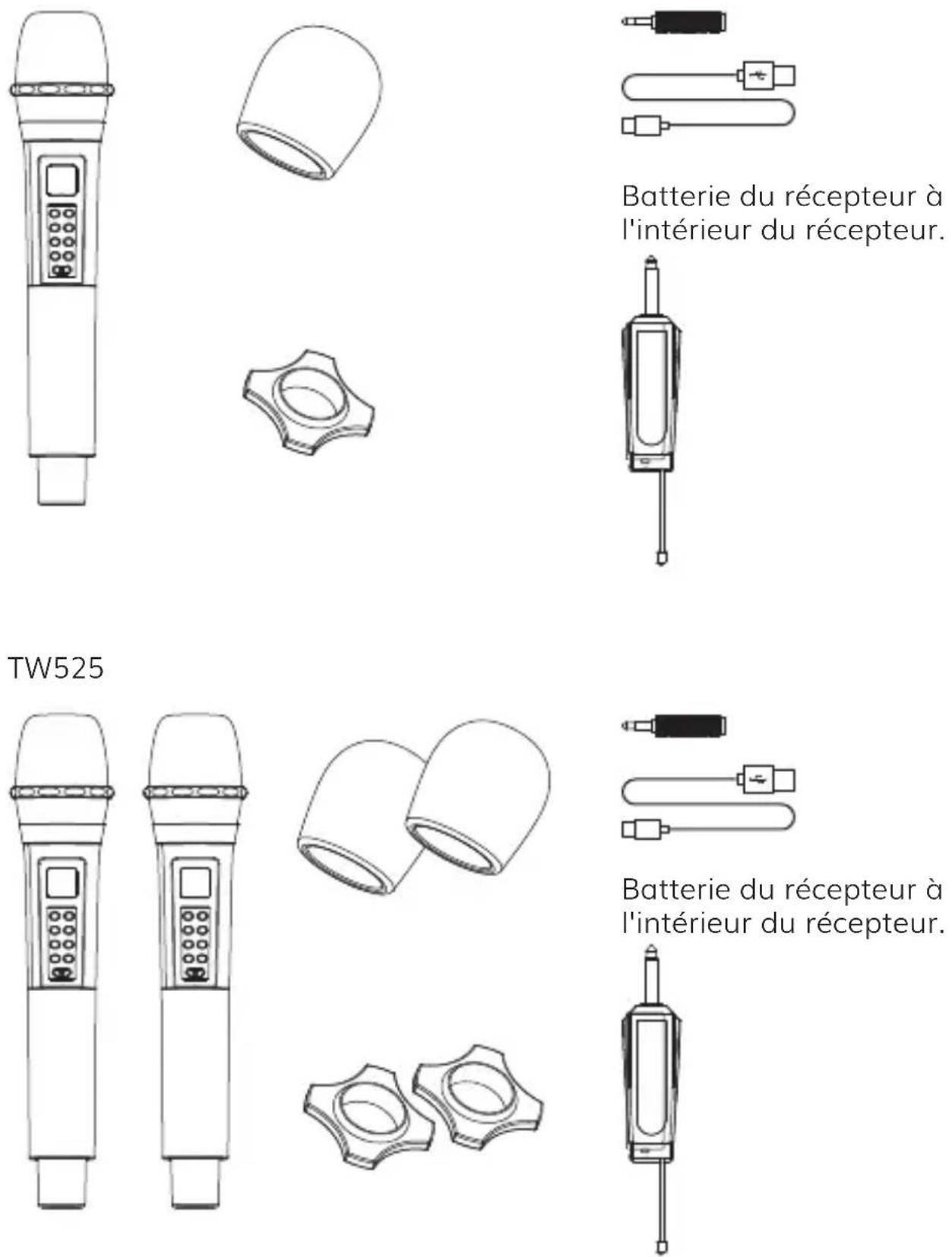 Tonor TW525 - Le paquet comprend - 1