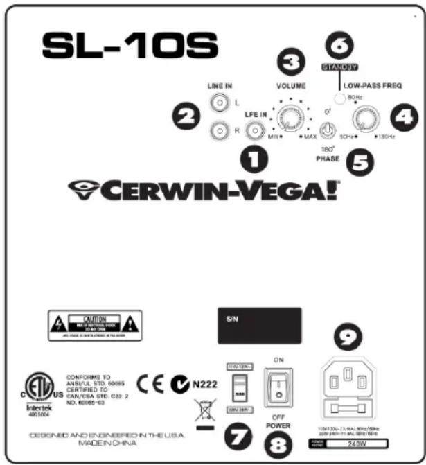 Cerwin-Vega SL-5M - Subwoofer Funktionen - 1