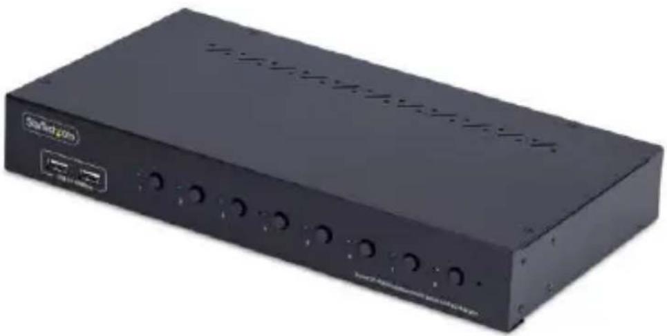 StarTech.com R8AD122-KVM-SWITCH - 8ローツラツマウト対応KVMスイチ - 4K60Hz - 1