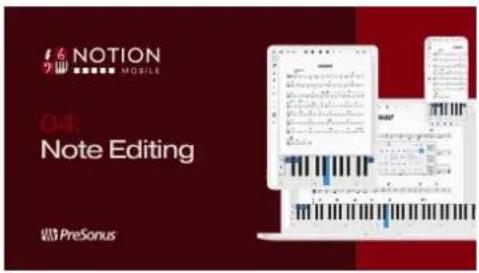 NOTION MOBILE O4: Note Editing PreSonus