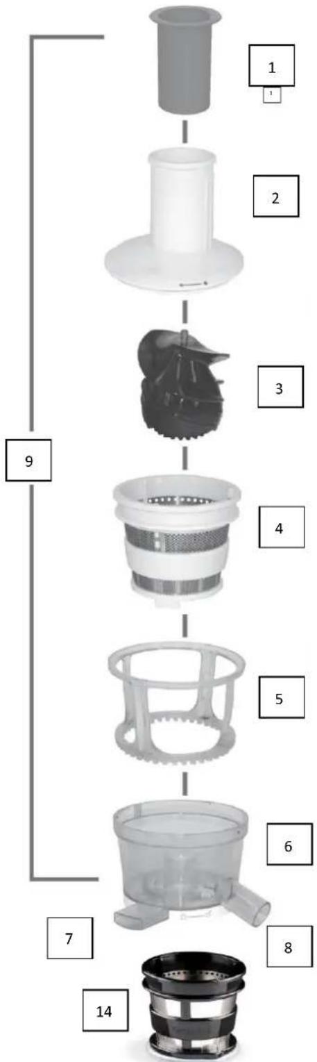 TREBS Comfortjuicer 99274 - ONDERDELEN - 1