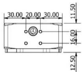 Alphacool Eisdecke D5 Dual - DIMENSIONS: EISDECKE DUAL D5 / VPP LAITON - 3