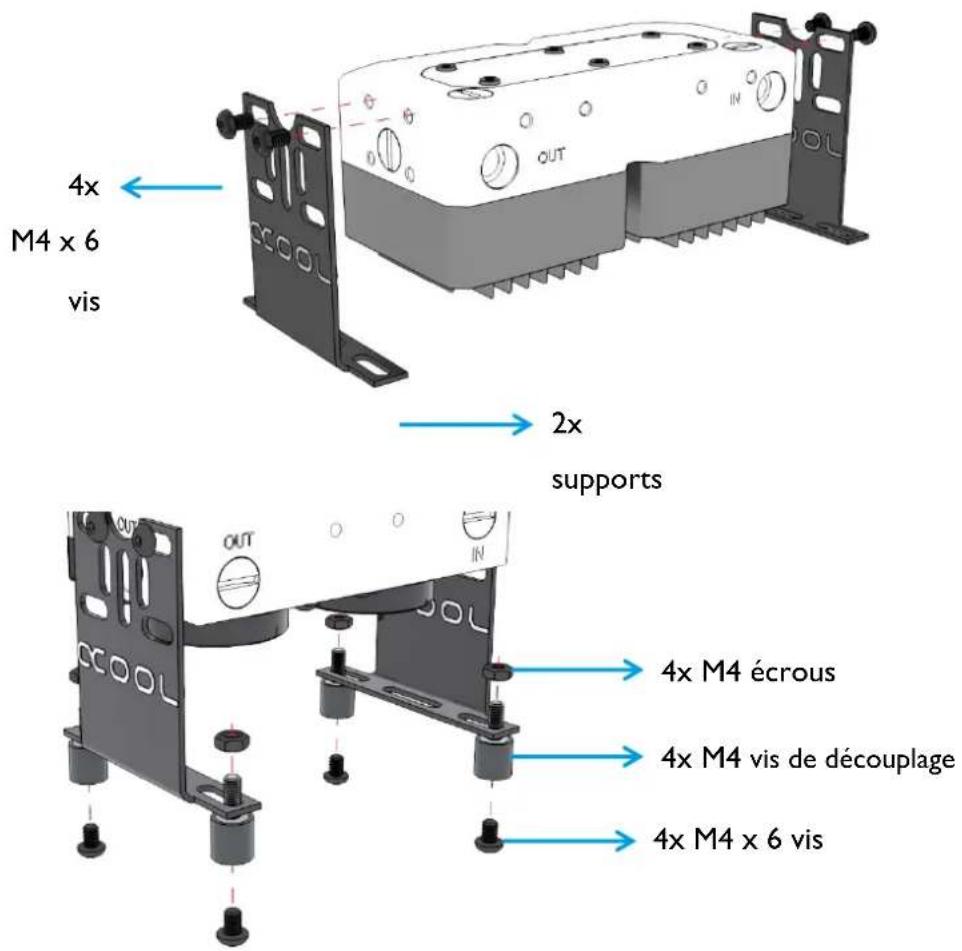 Alphacool Eisdecke D5 Dual - INSTALLATION DES SUPPORTS - 1