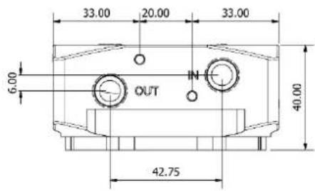 Alphacool Eisdecke D5 Dual - DIMENSIONS: EISDECKE DUAL D5 / VPP PMMA - 10