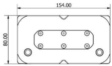 Alphacool Eisdecke D5 Dual - DIMENSIONS: EISDECKE DUAL D5 / VPP LAITON - 2