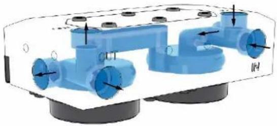 Alphacool Eisdecke D5 Dual - FERMER LES RACCORDS - 1