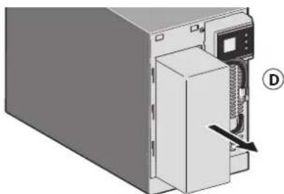 EATON 5SC1500i - Rimozione del supporto batteria sui modelli tower - 4