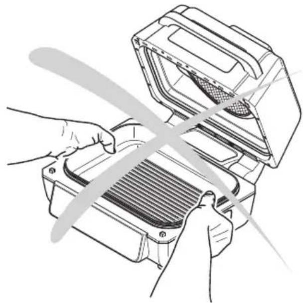 Ambiano GT-GAF-01 - Rischio di lesioni! Non trasportare o spostare l'apparecchio con il coperchio aperto. - 1