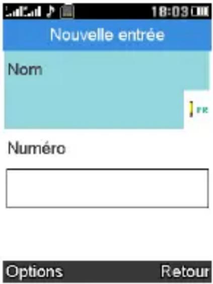 TCL Onetouch 5023 - Ajouter un contact - 1