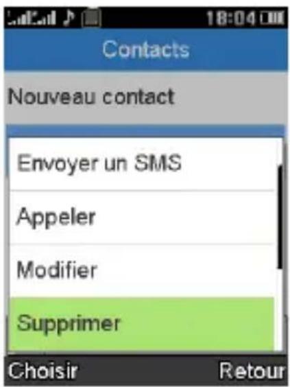 TCL Onetouch 5023 - Supprimer un contact - 1
