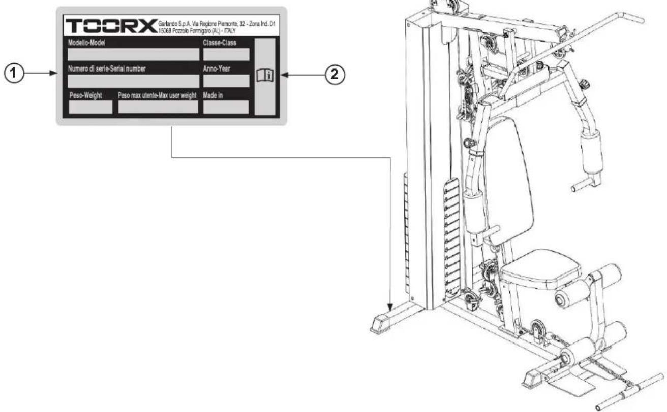Toorx MSX-60 - PLAQUES ADHESIVE SUR LE PRODUIT - 1