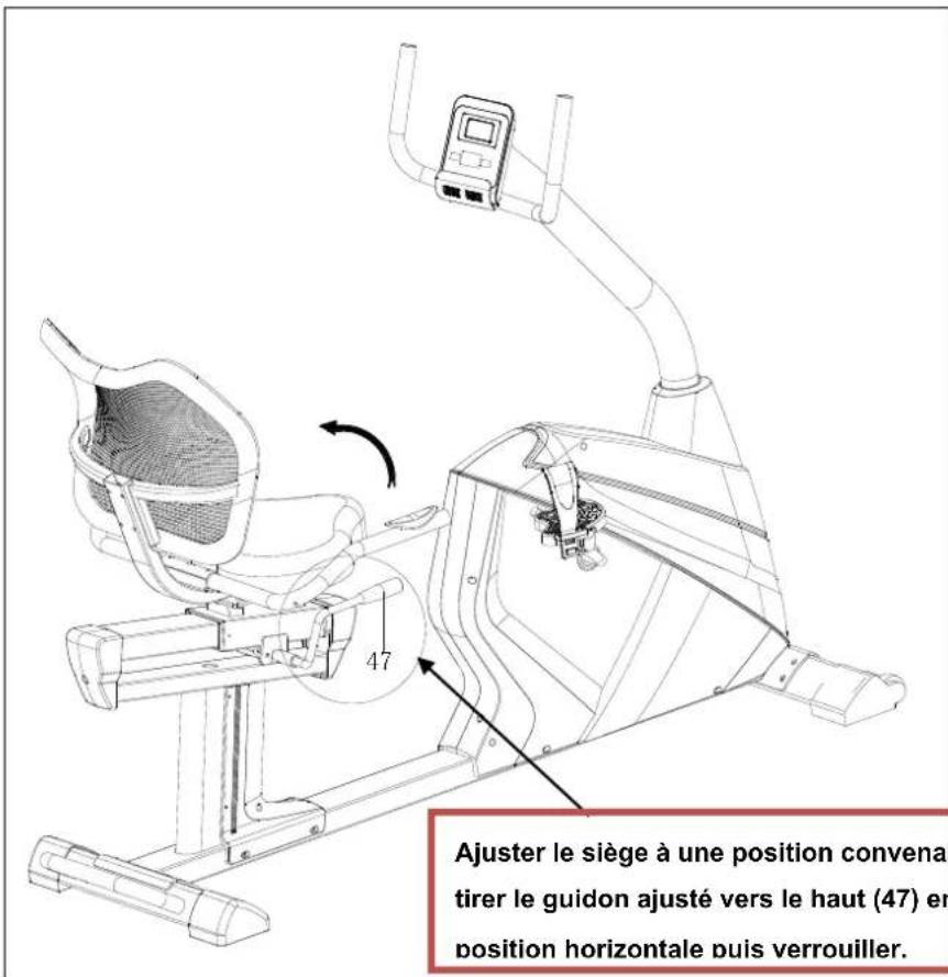 Toorx BRX-95-COMFORT - Ajustement du guidon : - 1