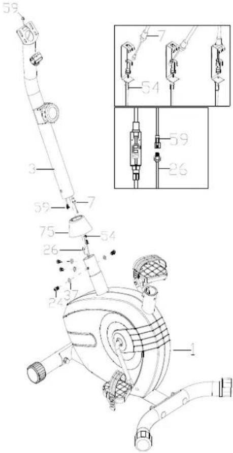 Toorx BRX-55 - Installation de la barre de compteur - 1
